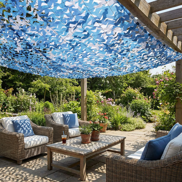 Blue Camo Netting