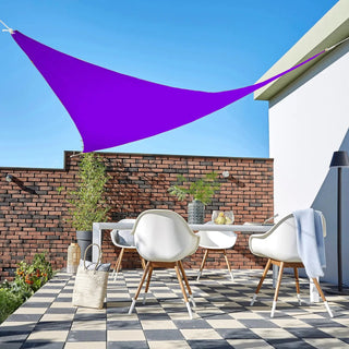 UV-Resistant Waterproof Purple Triangle Sun Shade Sail
