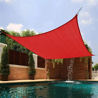 Premium Red Square Sun Shade Sail with 98% Shade Coverage