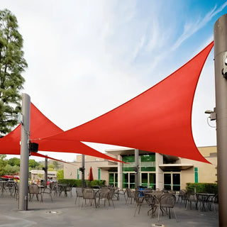 Premium Red Triangle Shade Sail for Deck Patio Garden