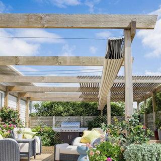 Waterproof Retractable Pergola Canopy - Wave Shade Sail