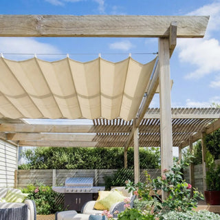 Waterproof Retractable Pergola Canopy - Wave Shade Sail