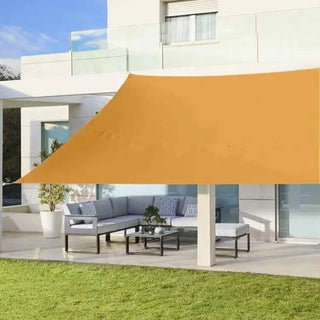 Best Saffron Yellow Rectangle Sun Shade Sail/Cloth - Waterproof & Anti-UV 200g/sm Polyester - Ideal for Outdoor (Garden