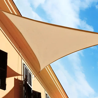 Premium Sand Triangle Sun Shade Sail with 98% Shade Coverage