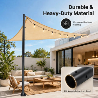 Durable Shade Sail Poles for Sails Canopies Tarps