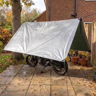 Heavy Duty Silver Tarp | 12 Mil Waterproof PE Fabric