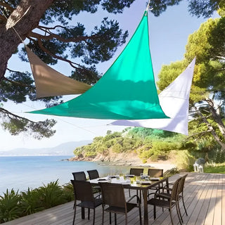 Waterproof UV-Resistant Turquoise Triangle Shade Sail