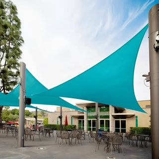 Waterproof UV-Resistant Turquoise Triangle Shade Sail