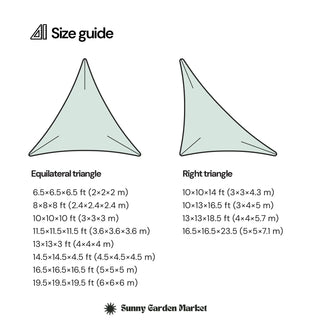 Waterproof UV-Resistant Turquoise Triangle Shade Sail