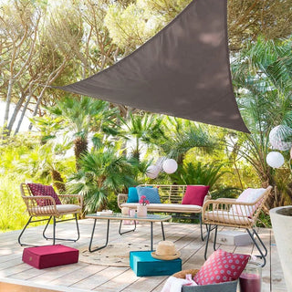 Premium Warm Gray Triangle Sun Shade Sail for Longterm