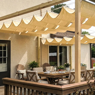 Waterproof Retractable Pergola Canopy - Wave Shade Sail