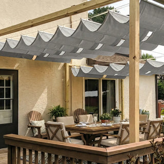 Waterproof Retractable Pergola Canopy - Wave Shade Sail