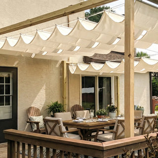 Waterproof Retractable Pergola Canopy - Wave Shade Sail