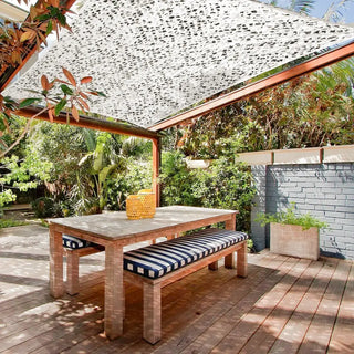 White Camo Netting | 420D Reinforced Camo Shade Netting