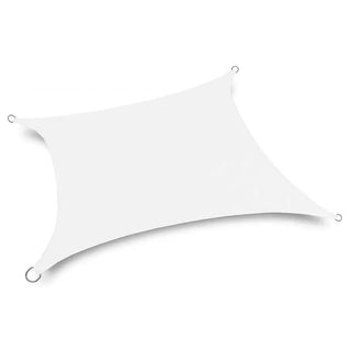 Best White Rectangle Sun Shade Sail/Cloth - Waterproof & Anti-UV 200g/sm Polyester - Ideal for Outdoor (Garden Patio