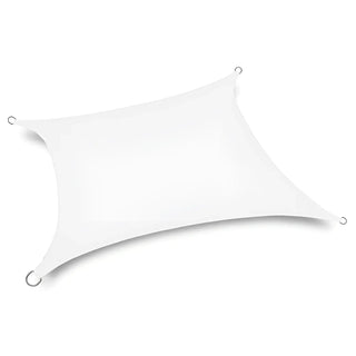 Premium White Rectangle Sun Shade Sail with 98% UV Coverage