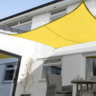 Yellow Rectangle Shade Sail Canopy for Garden and Patio
