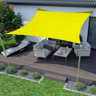 Waterproof Durable Yellow Square Shade Sail for Patio
